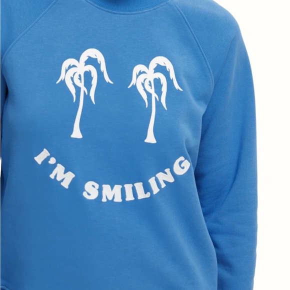 Scotch & Soda Raglan Blue Print Regular Fit Sweatshirt Top - Picture 8 of 15